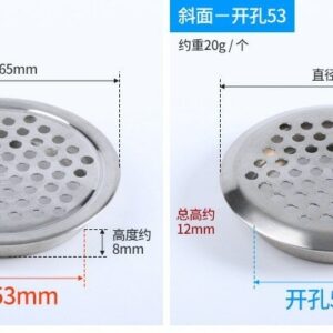 STAINLESS STEEL AIR HOLES BLACK VENTILATION BREATHABLE MESH COVER CABINETS WARDROBENITURE VENT VENTILATION NETWORK 10PCS