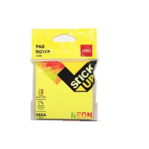DELI A026 STICKUP NEON NOTES 3″X3″ – ASST VALUE PACK – 4x25SHEETS – 100SHEETS/BA