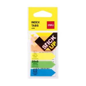 DELI A10602 ARROW INDEX TABS 43x12mm 5x20SHEETS 5 COLOR (PAGEMARKERS)